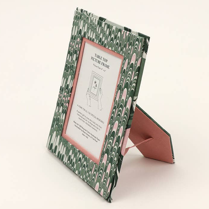 Marbled Picture Frame: Green Mountain