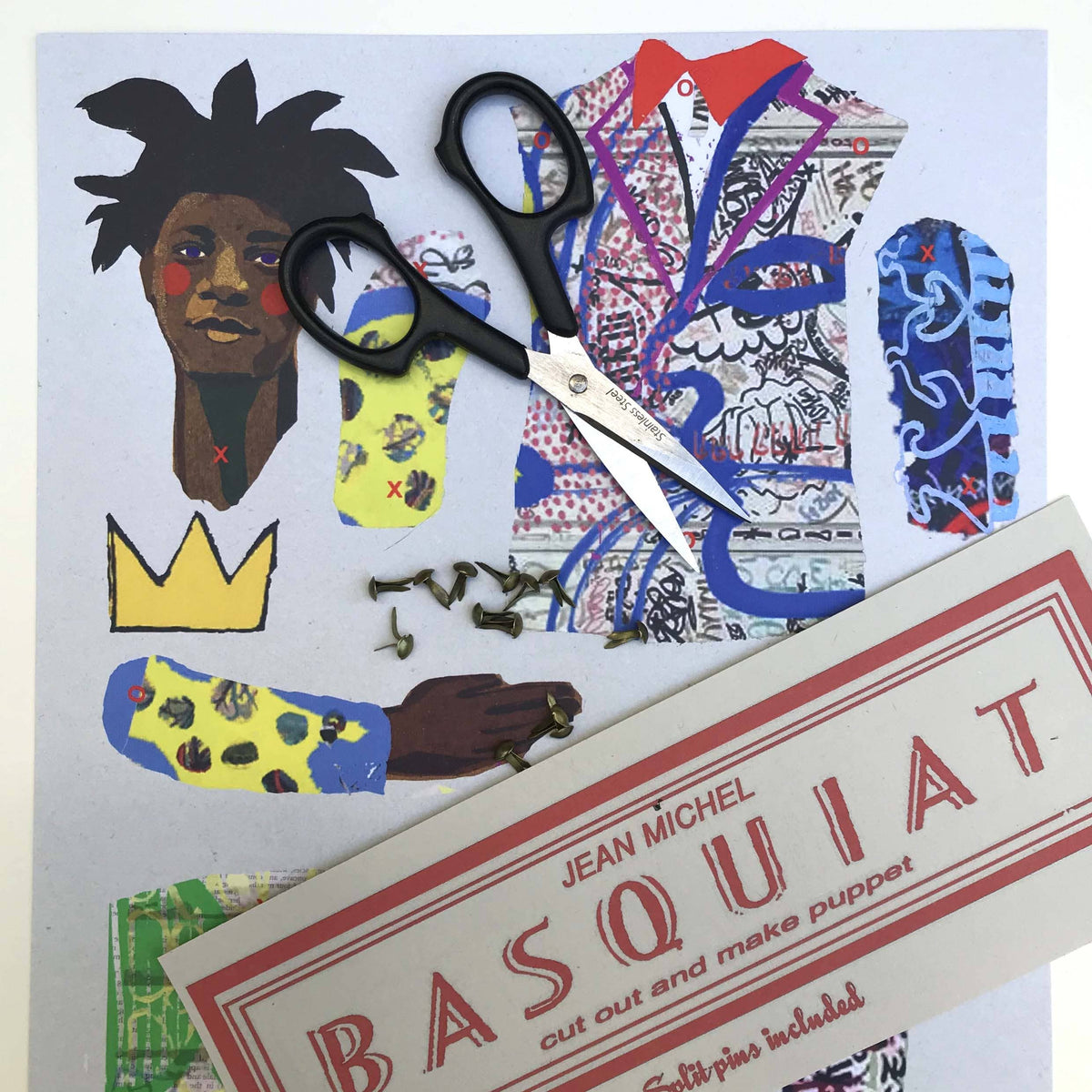 Cut & Make Paper Puppet - Artist Series - Jean Michel Basquiat