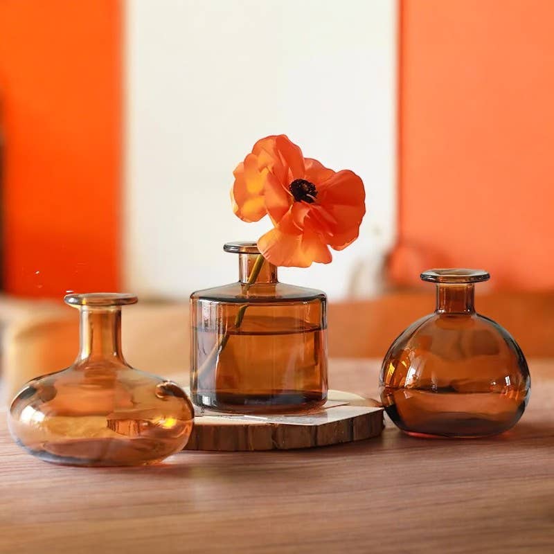 Amber Apothecary Bud Vase