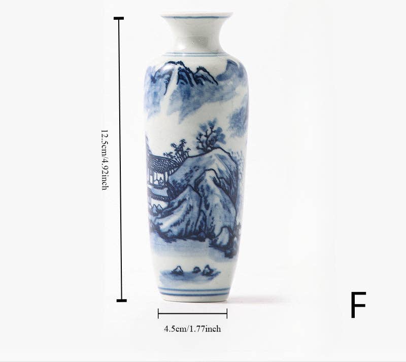 Hand-painted Blue and White Porcelain Vase