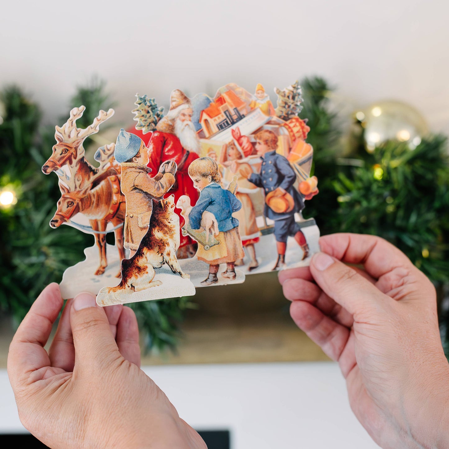 Children with Father Christmas Card