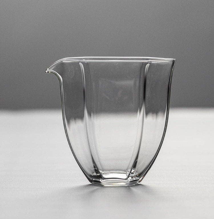 Handmade Hexagon Glass Pitcher: Tall