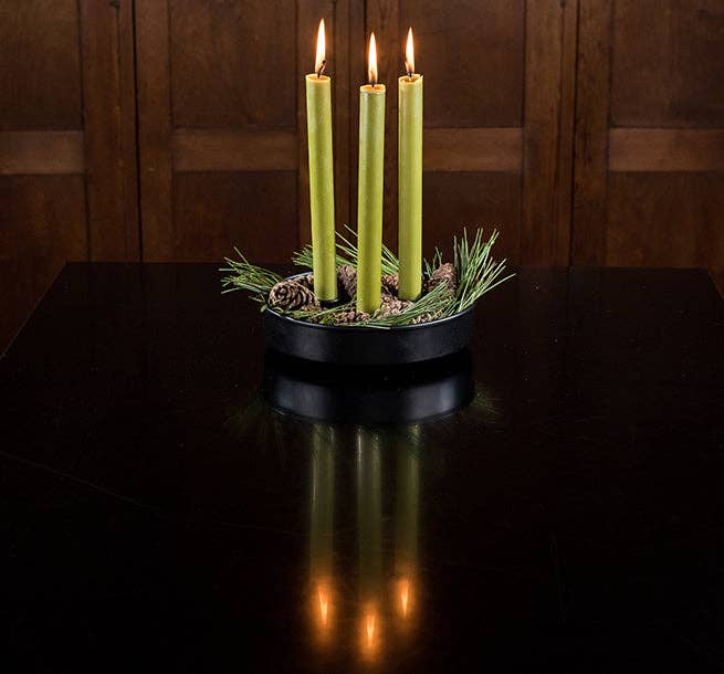 Olive Green Dinner Candles - Pack of 25