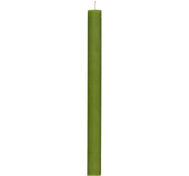 Olive Green Dinner Candles - Pack of 6
