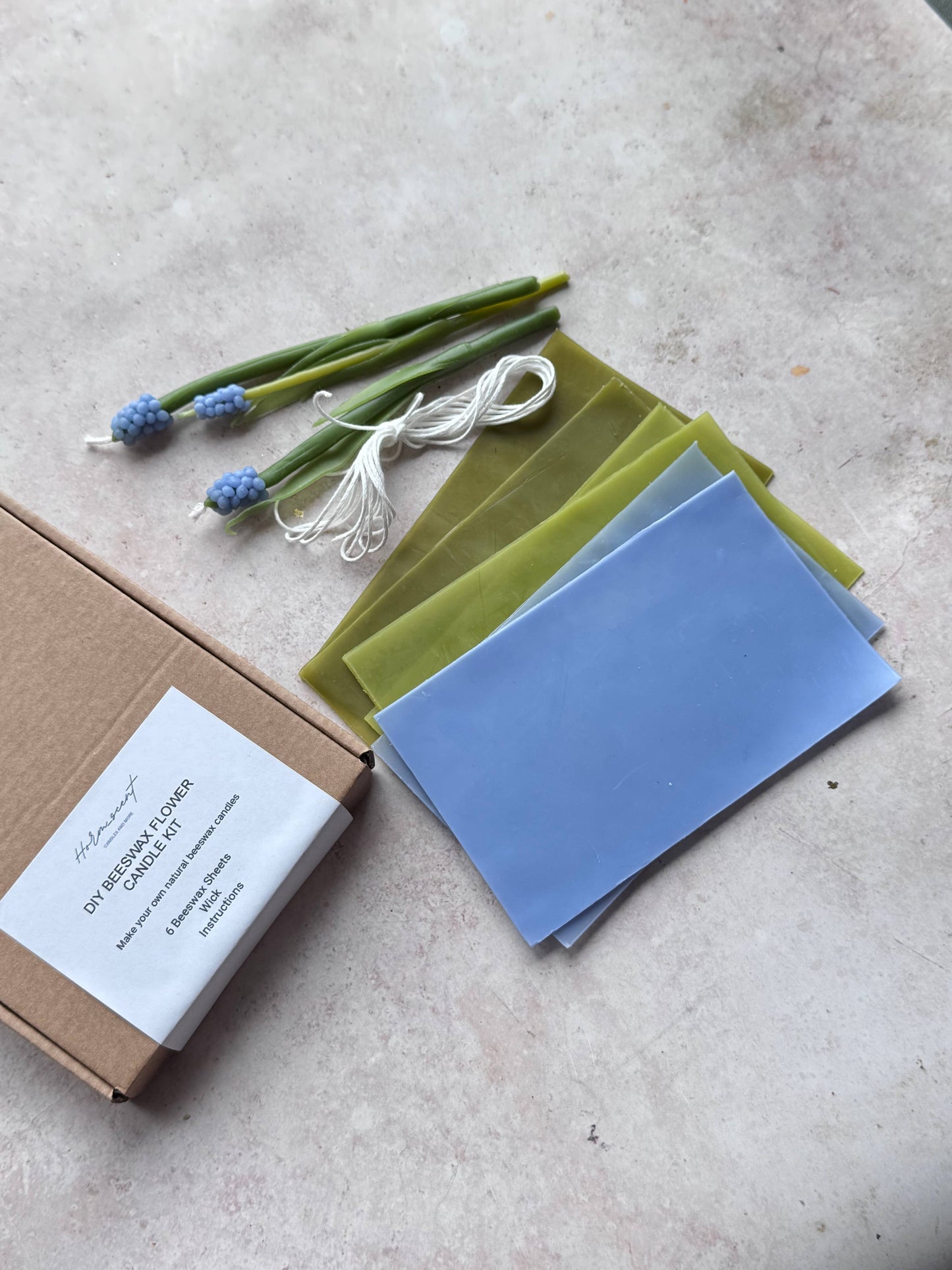 DIY Beeswax Muscari Flower Candle Kit