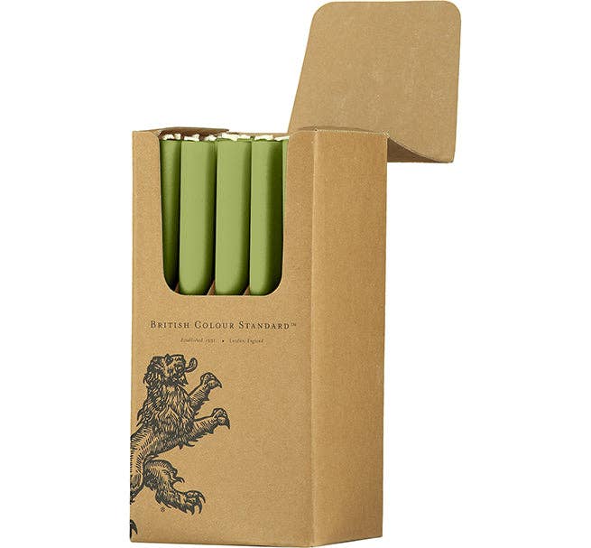 Olive Green Dinner Candles - Pack of 25