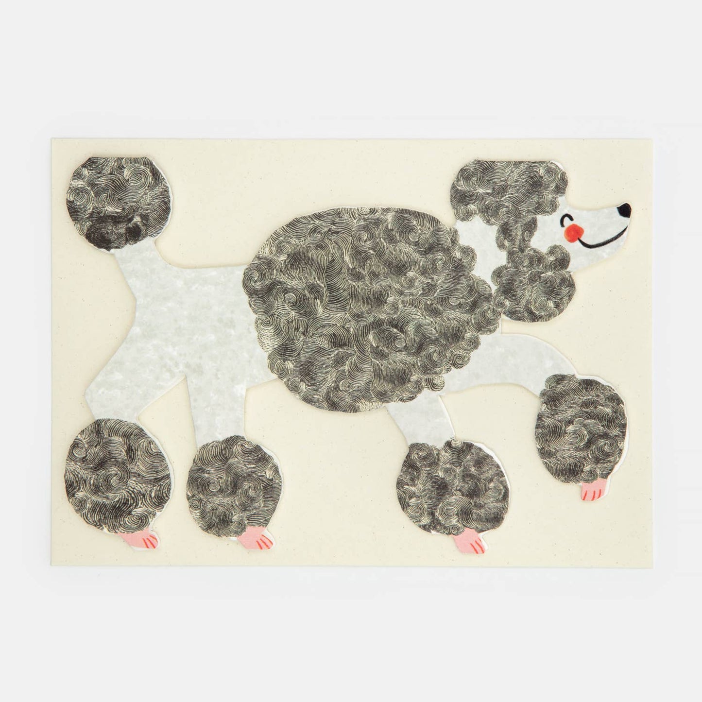 The Poodle Cut-Out Greeting Card