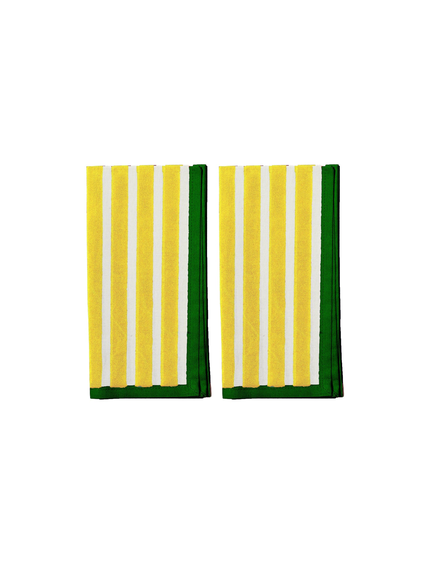 Block Stripes Napkins: Crimson Red/Blush