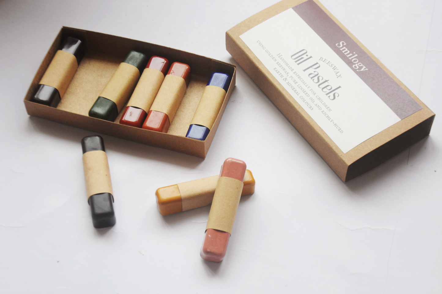 All Natural Handmade Beeswax Oil Pastels - Set of 8