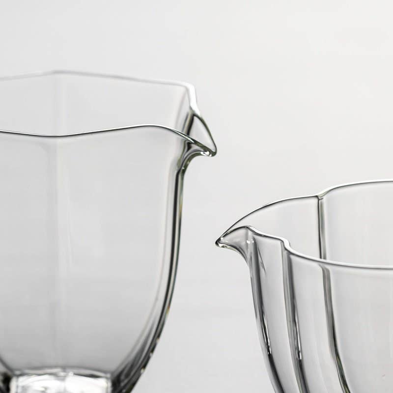 Handmade Hexagon Glass Pitcher: Tall