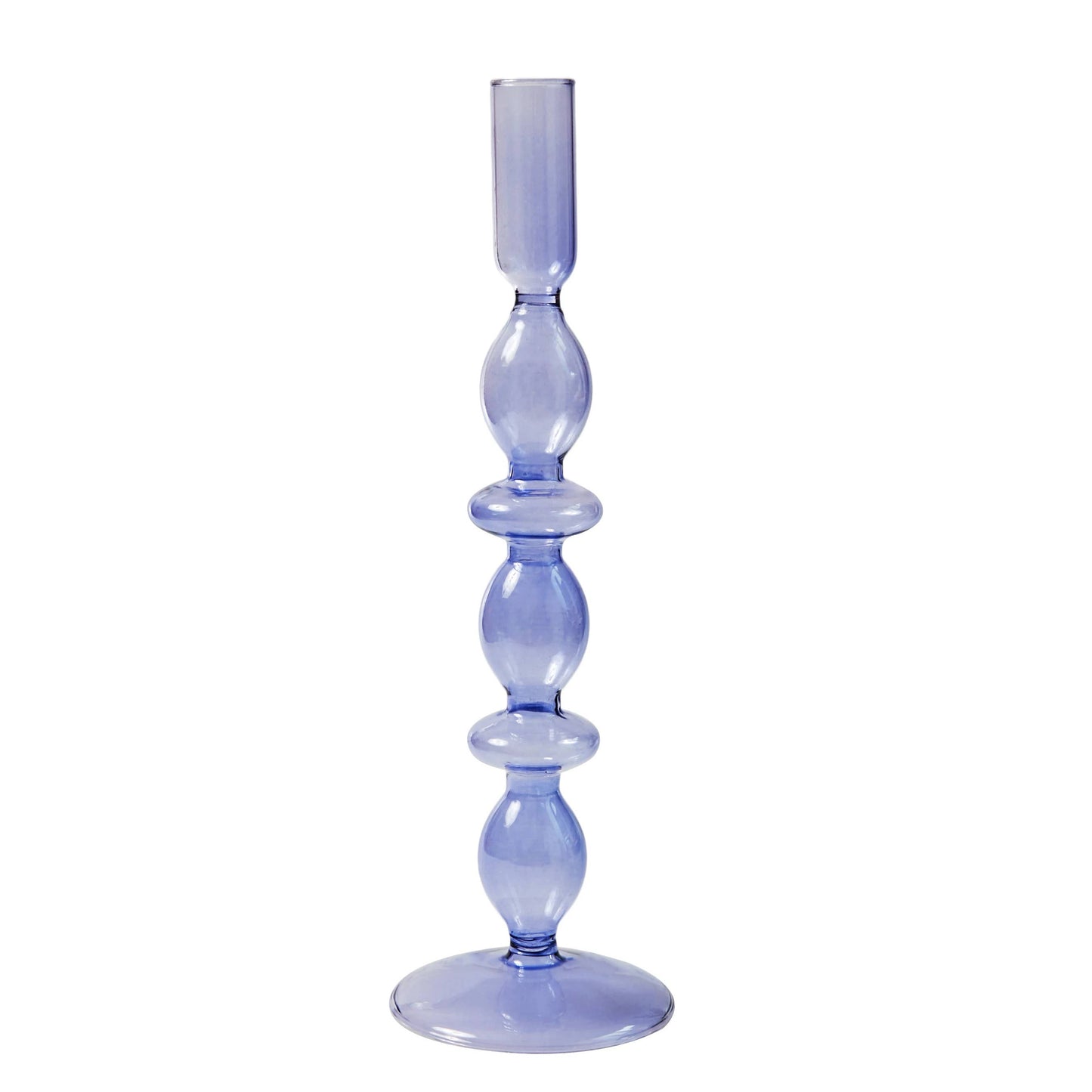 Glass Candlestick - Lilac