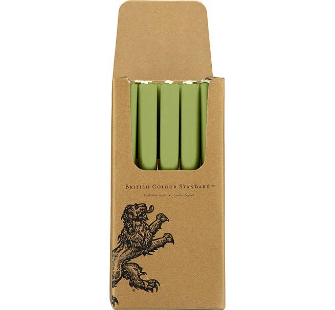 Olive Green Dinner Candles - Pack of 25
