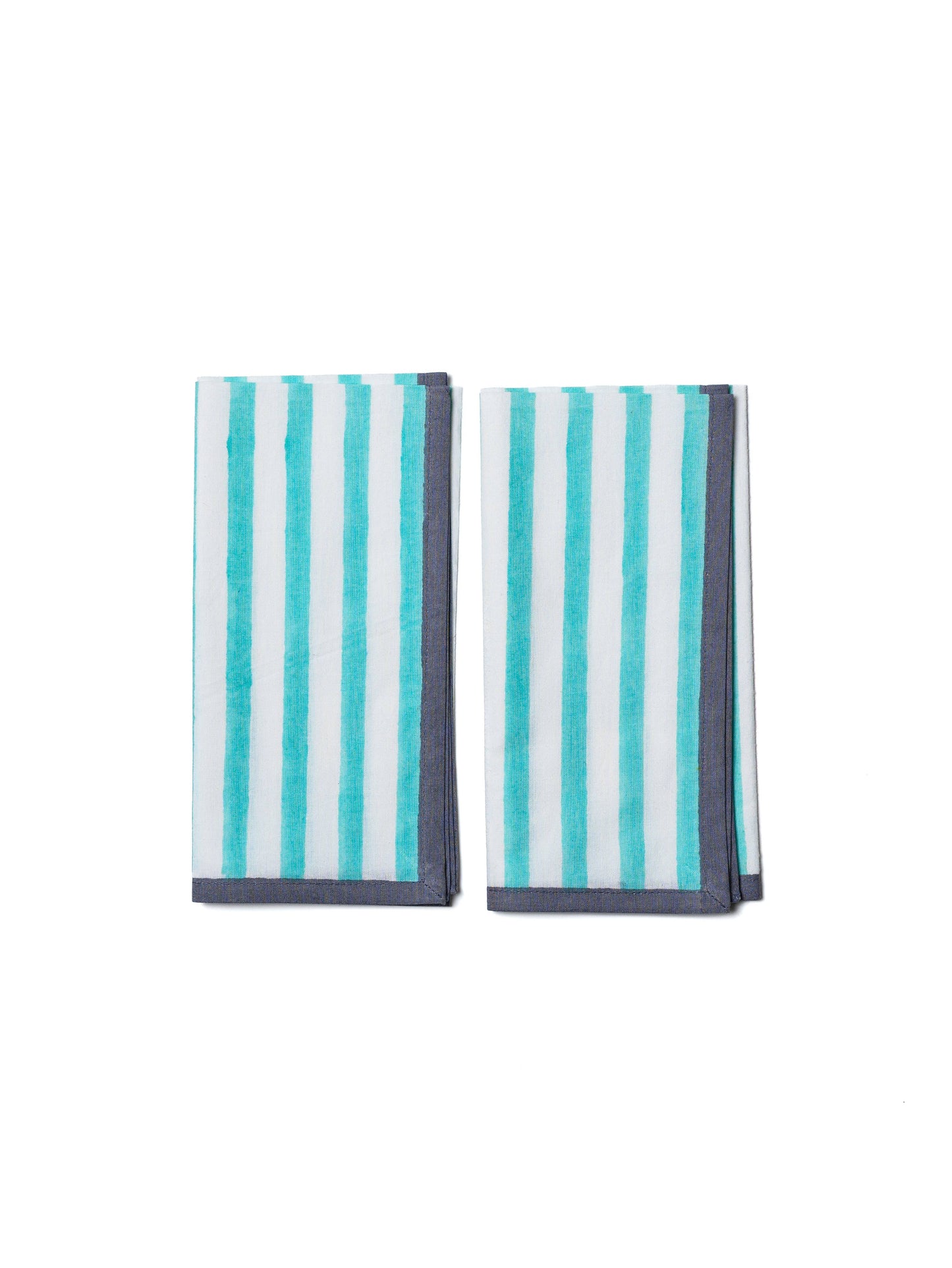 Block Stripes Napkins: Crimson Red/Blush