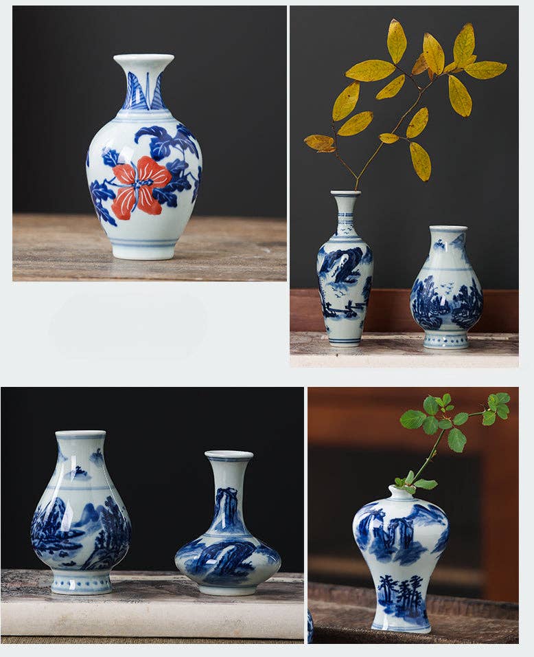 Hand-painted Blue and White Porcelain Vase