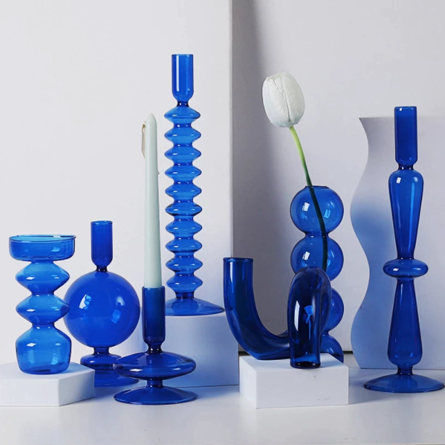 Cobalt Glass Candle Holder/Vase
