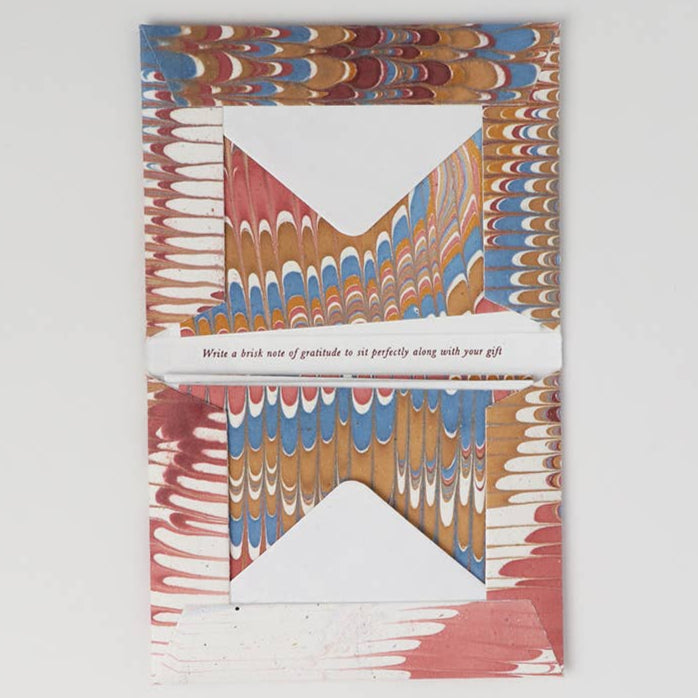 Hand Marbled Notecard Set - 6 Cards: Desert Pebbles