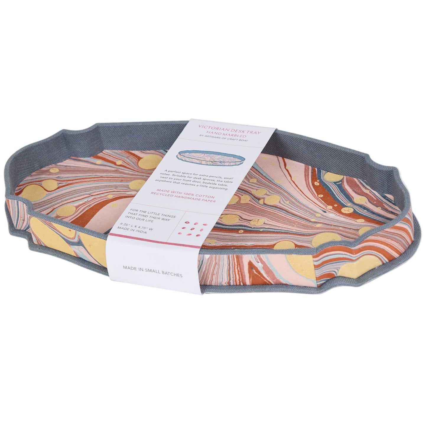 Marbled Paper Desk Tray - Twilight