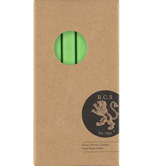 Grass Green Dinner Candles - Pack of 6