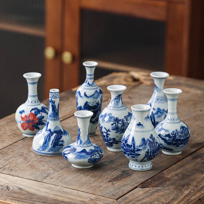 Hand-painted Blue and White Porcelain Vase