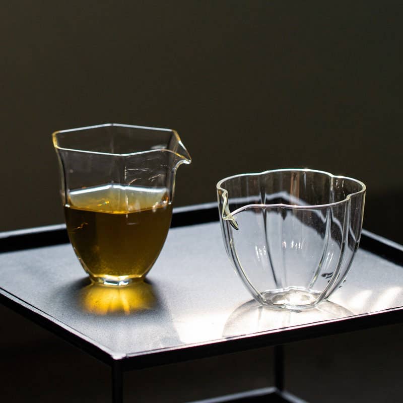 Handmade Hexagon Glass Pitcher: Tall