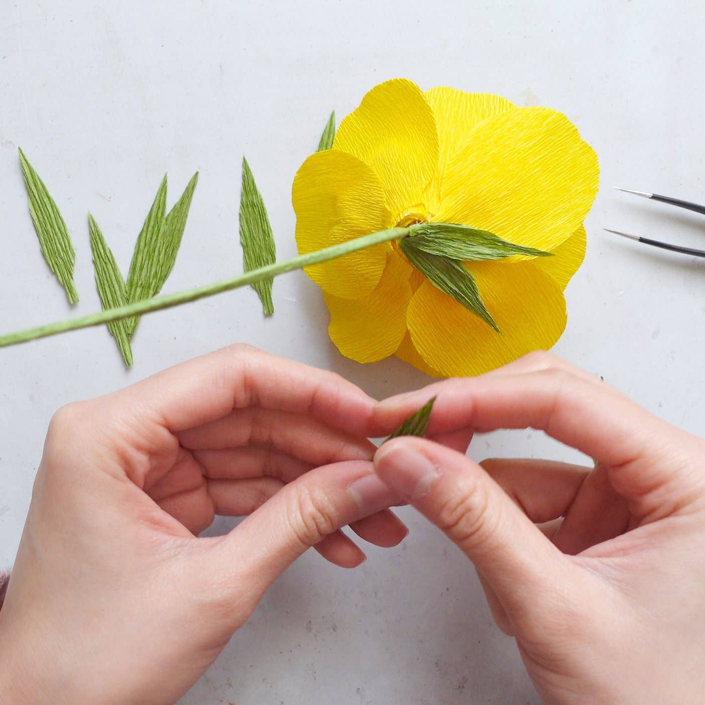 Make Your Own Crepe Paper Sulphur Rose - Yellow