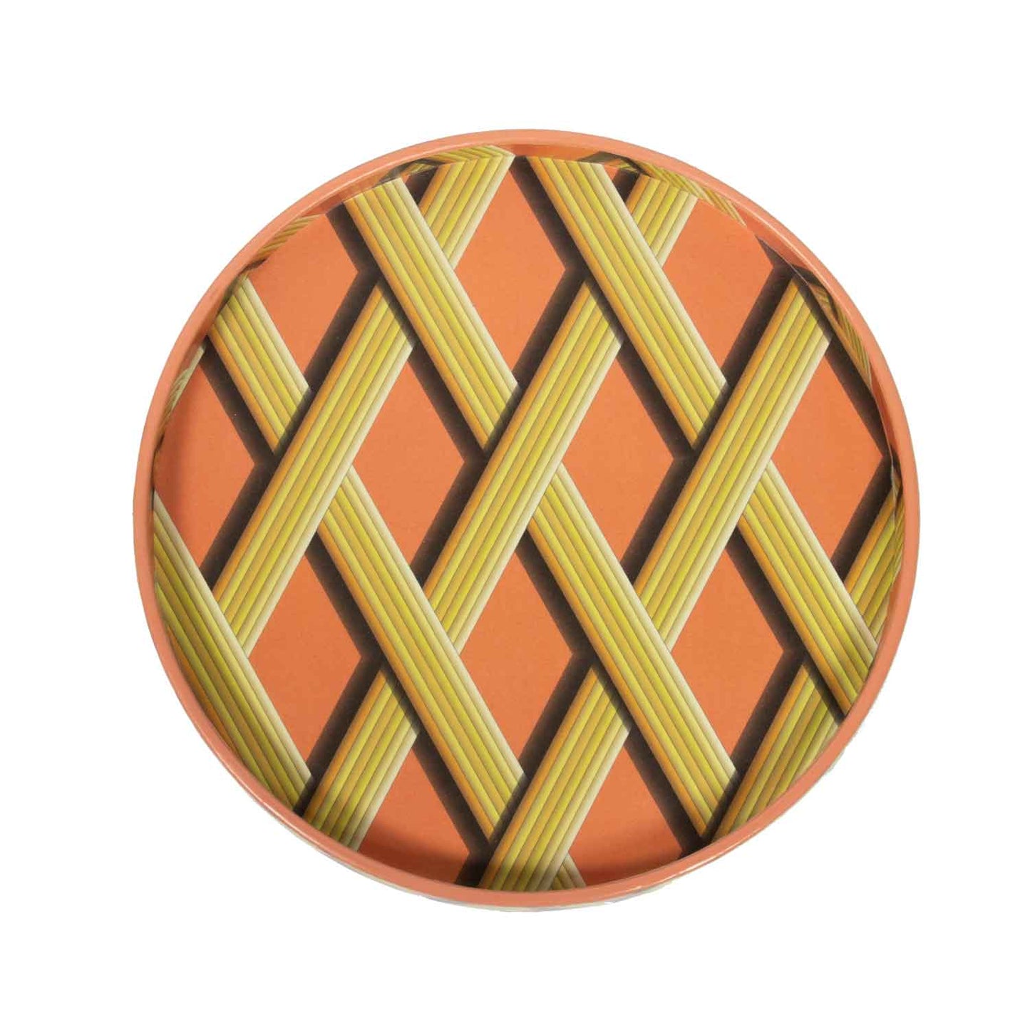 Medium Trellis Work Tray - Apricot