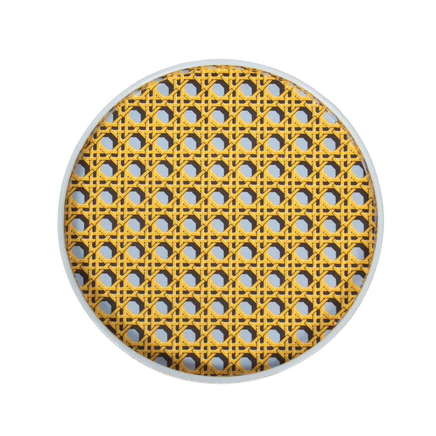 Medium Regency Caning Tray - Wedgwood Blue