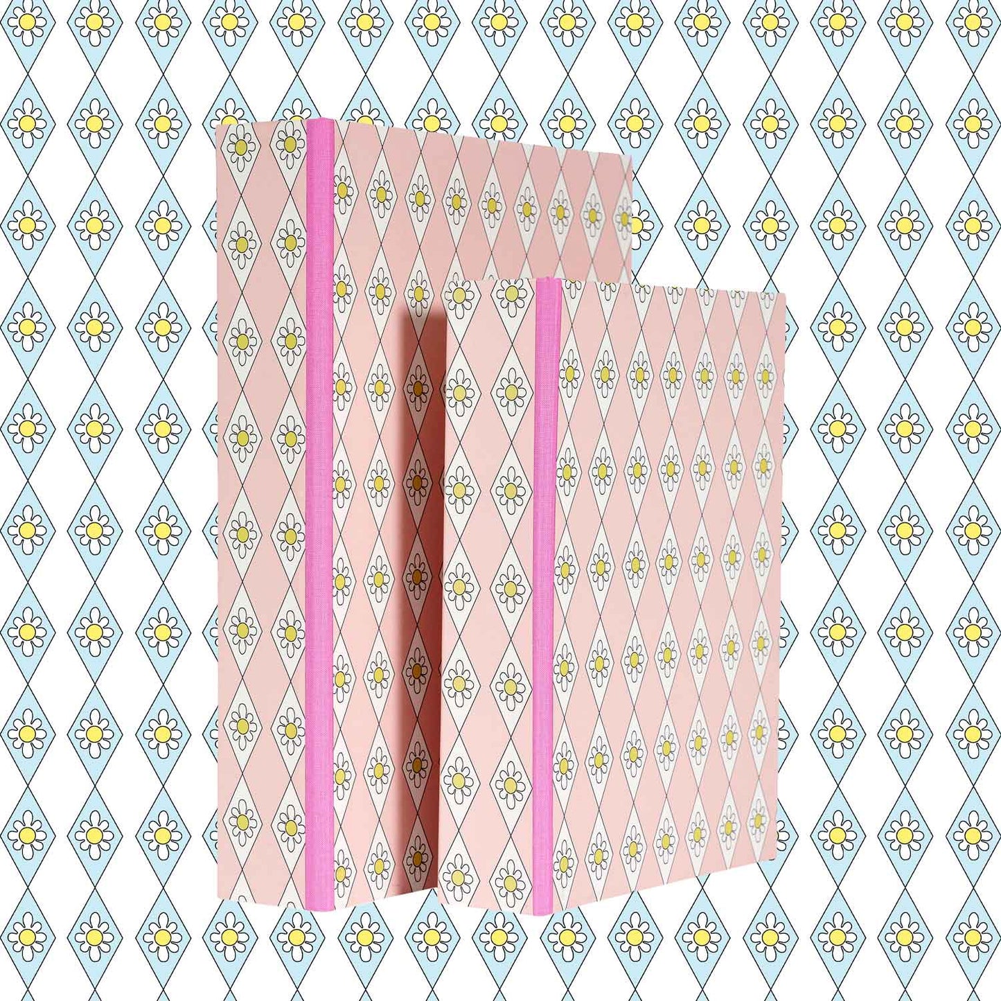 A5 Boxfile - Pink Diamond Daisy - Pink