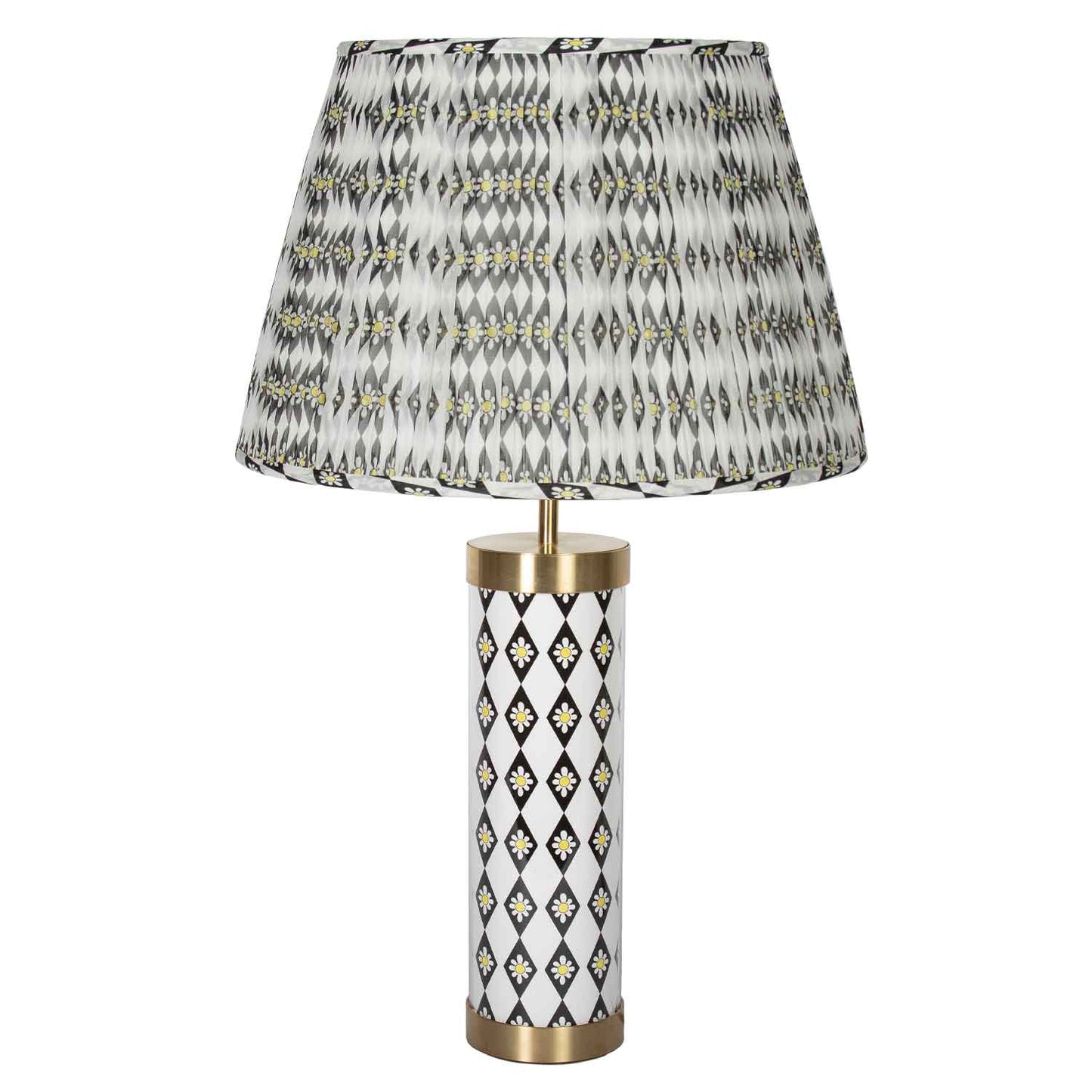 Diamond Daisy - Glass & Brass Lamp