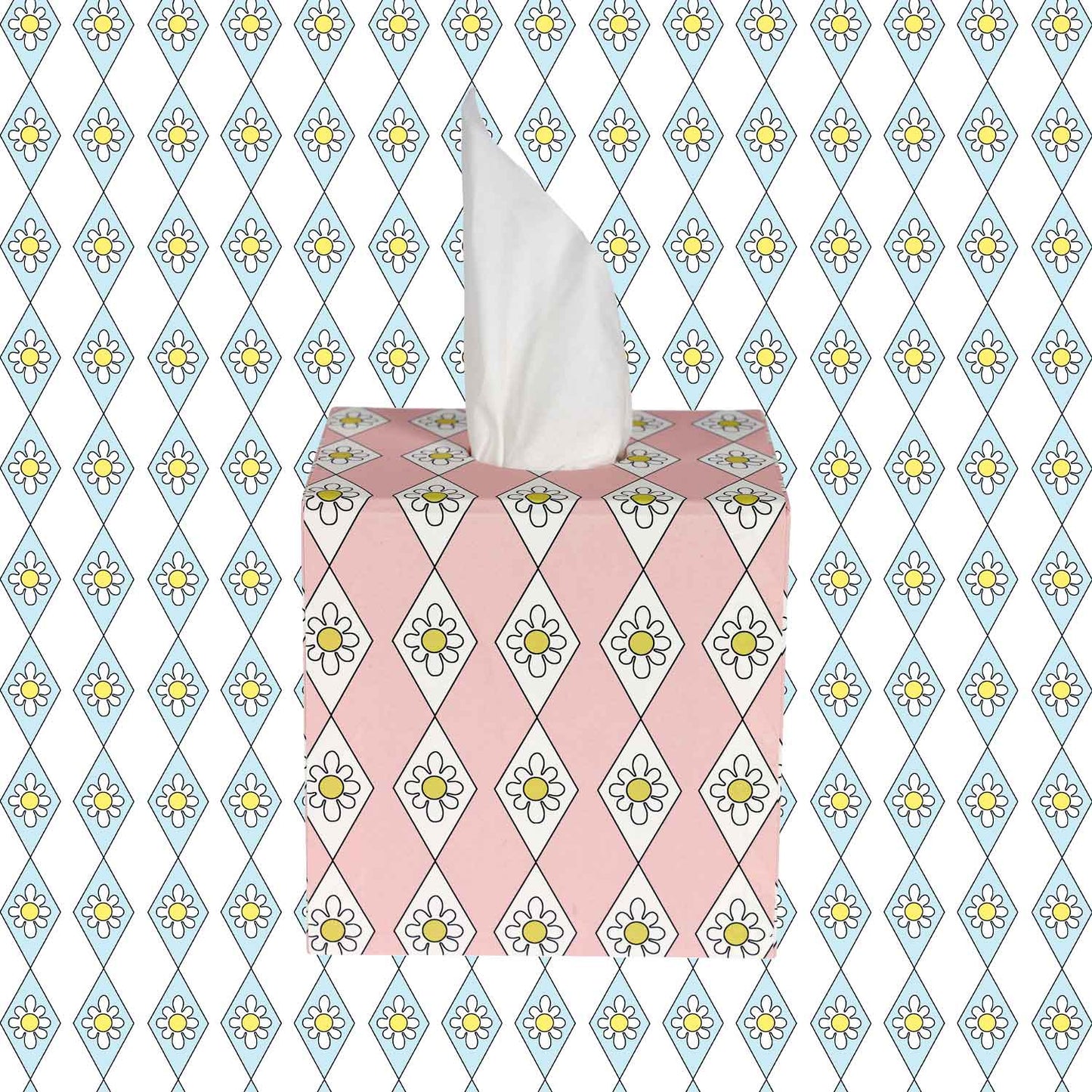 Tissue Box - Pink Diamond Daisy
