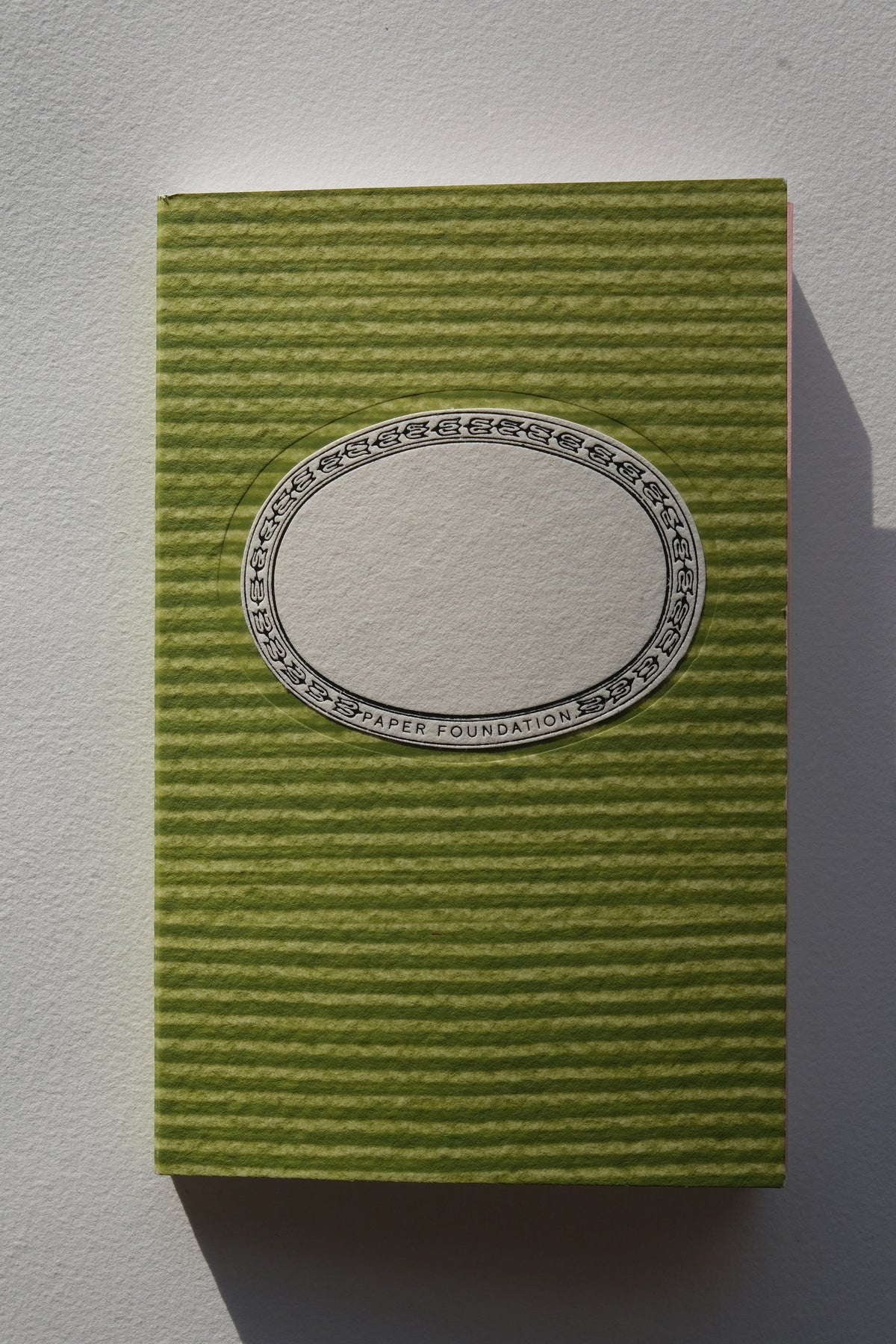 Hand Decorated Notebook - Grass Stripe - Small