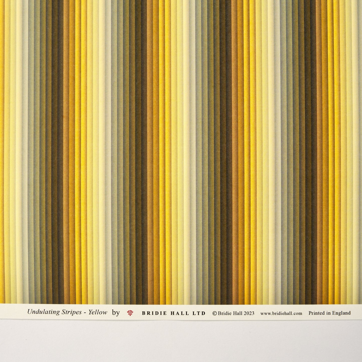 Undulating Stripes - 5 Sheets Of Yellow Paper