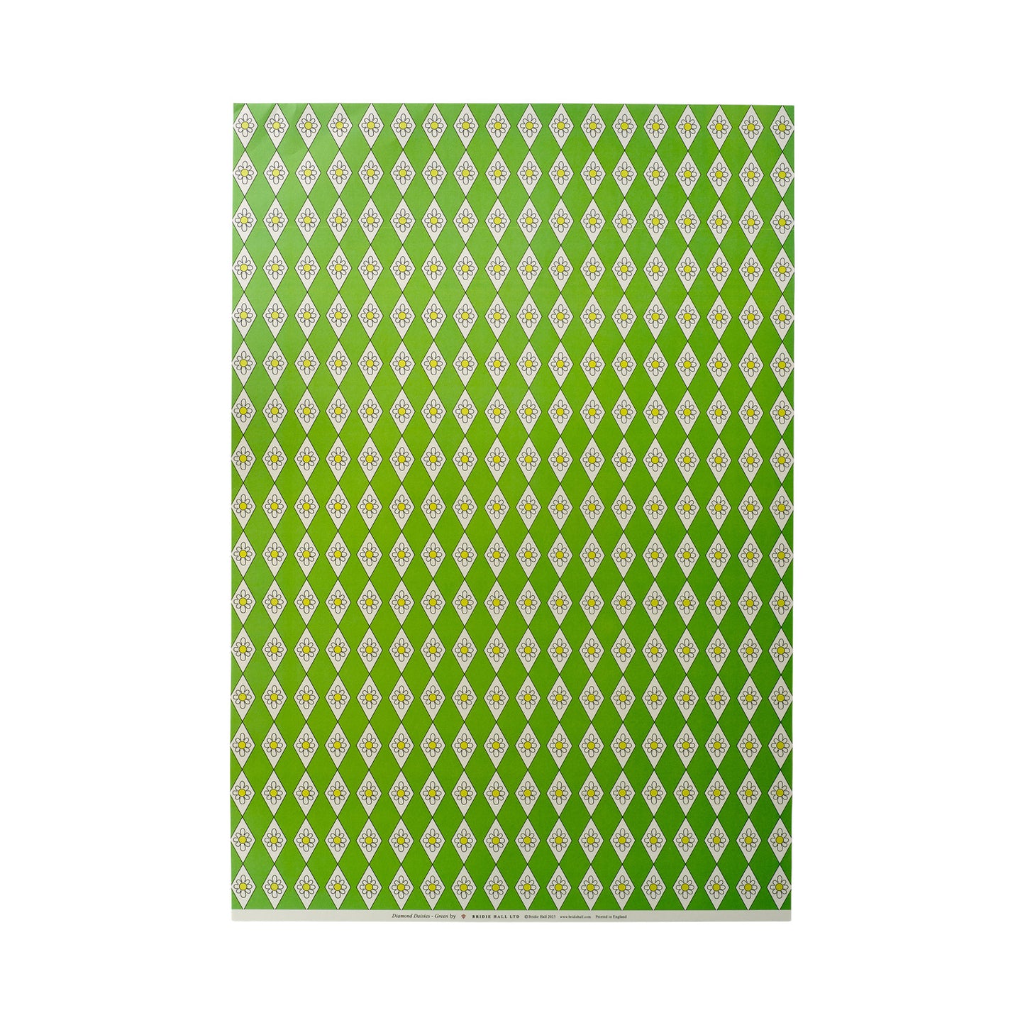 Diamond Daisy Patterned Paper - Green