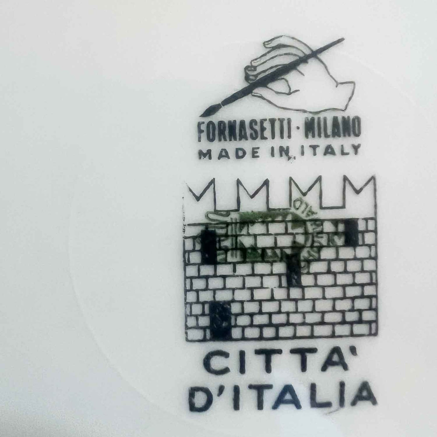 Set Of Six Piero Fornasetti 'CITIES OF ITALY' Plates, circa 1950.