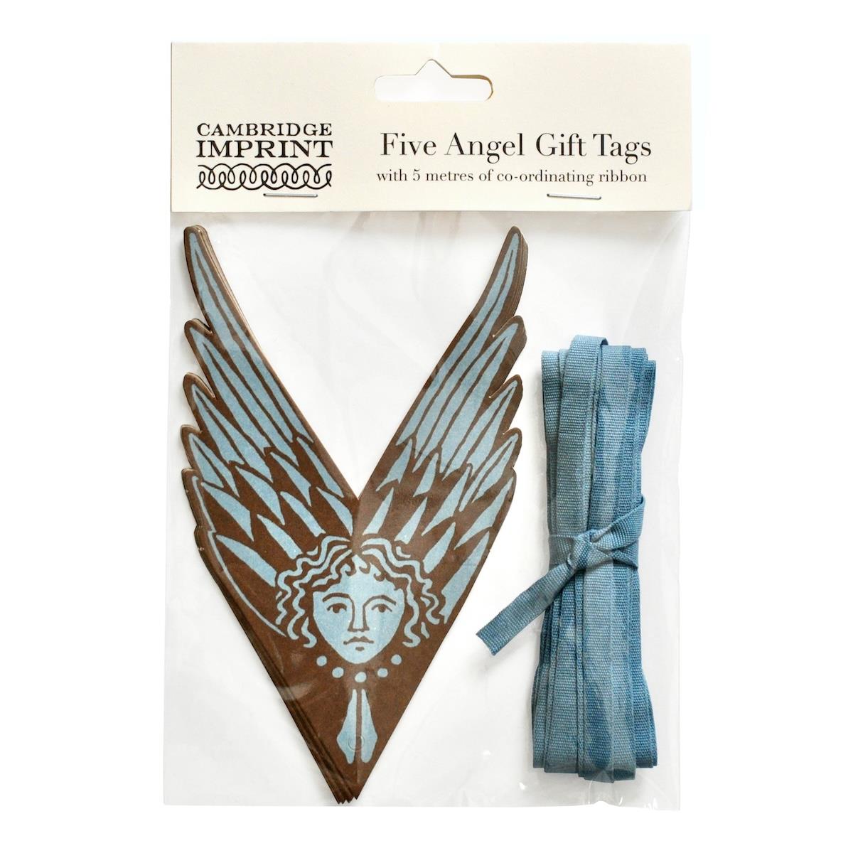 5 Fancy Suffolk Angels Gift Tags - Cocoa