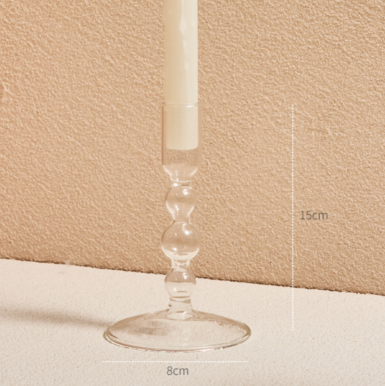 Clear Glass Candlestick