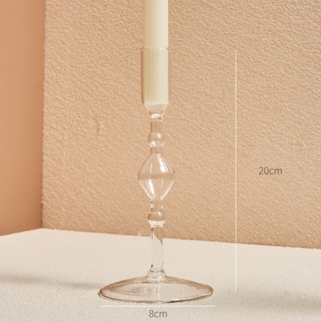 Clear Glass Candlestick