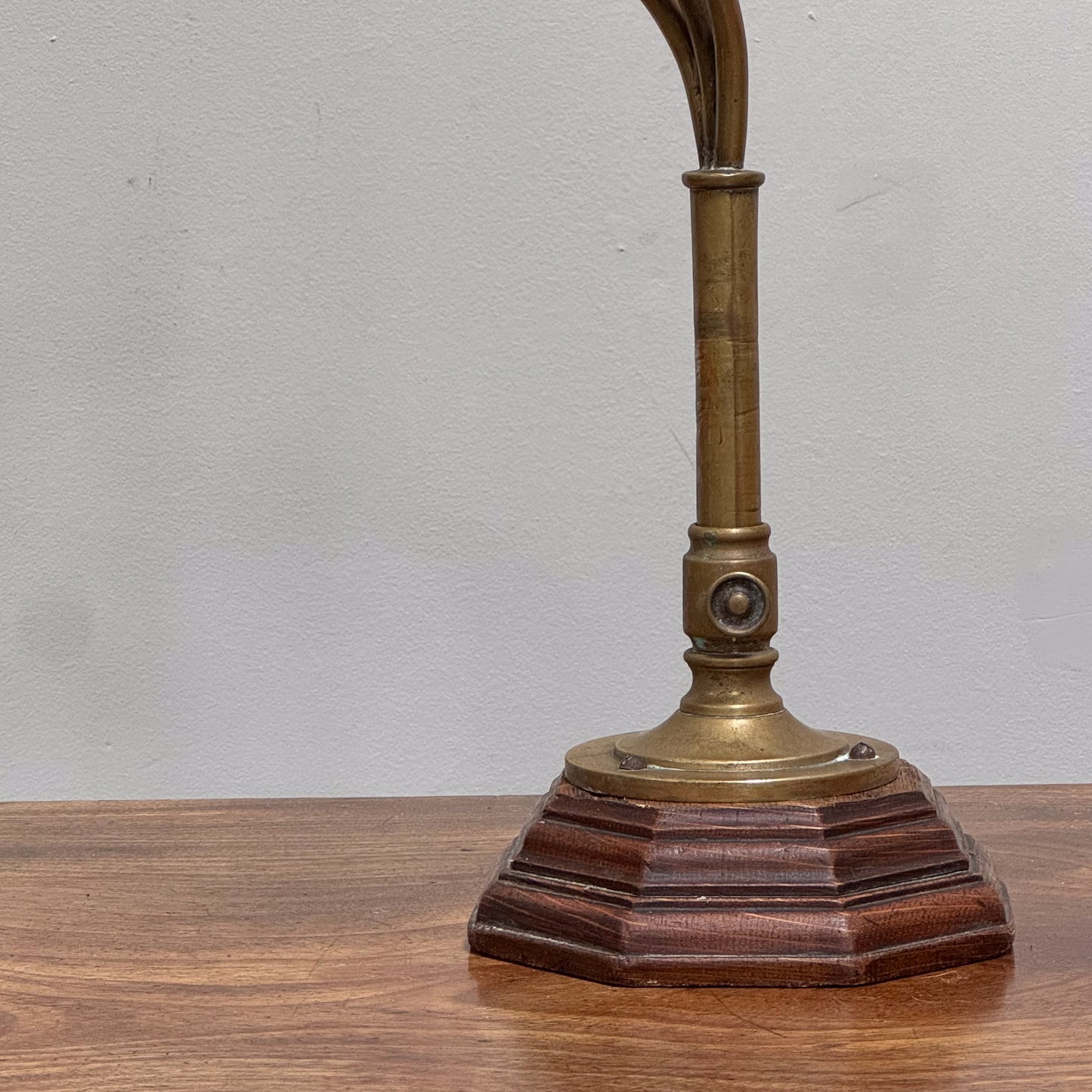 An Early 20th Century Oak & Brass Candelabra