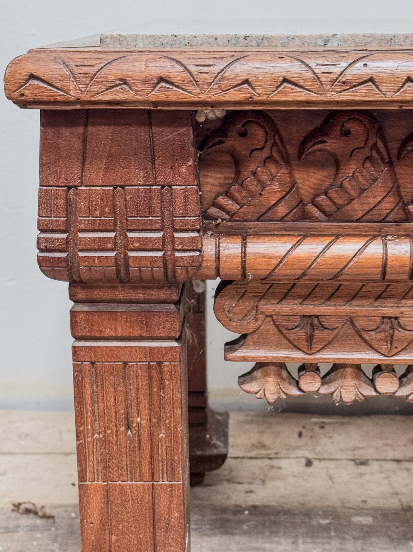 A Pair of Mid 20th Century Indian Granite Top Side Tables