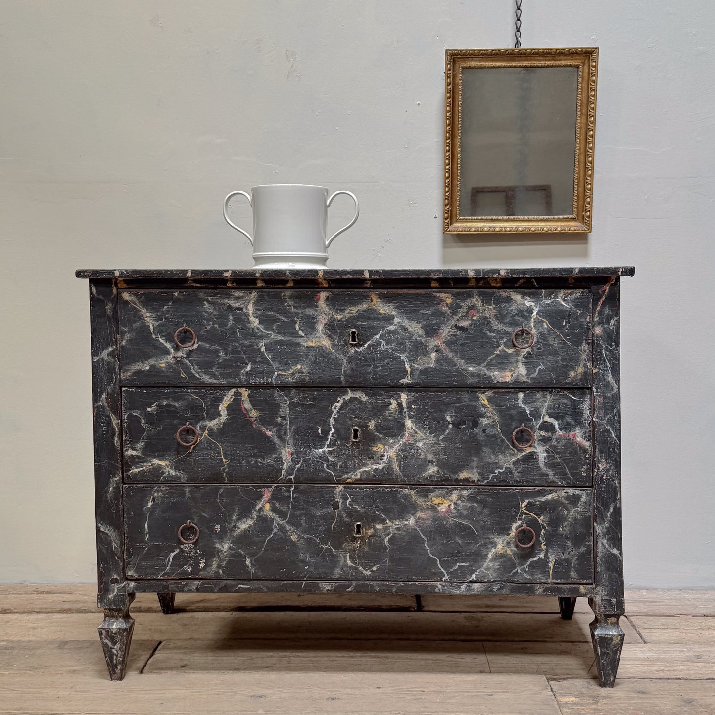 An Early 20th Century Spanish Faux Marble Chest of Drawers