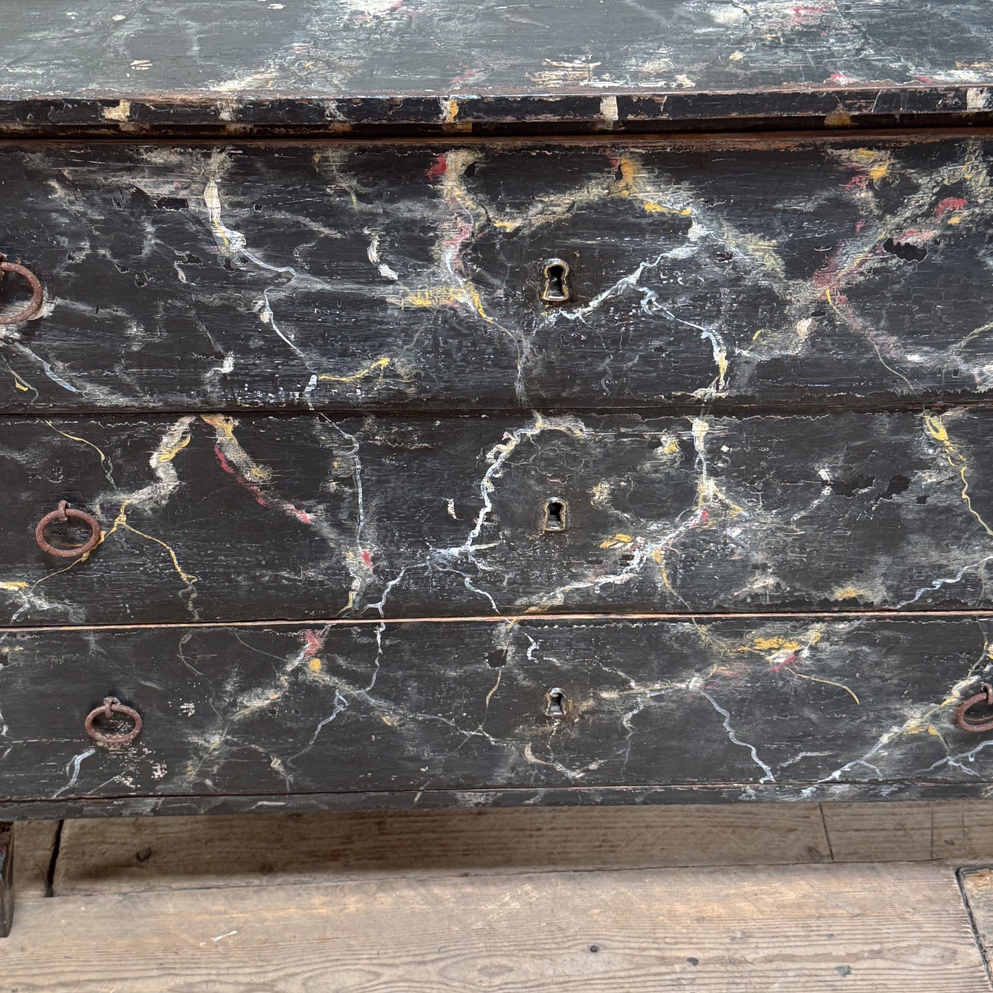 An Early 20th Century Spanish Faux Marble Chest of Drawers
