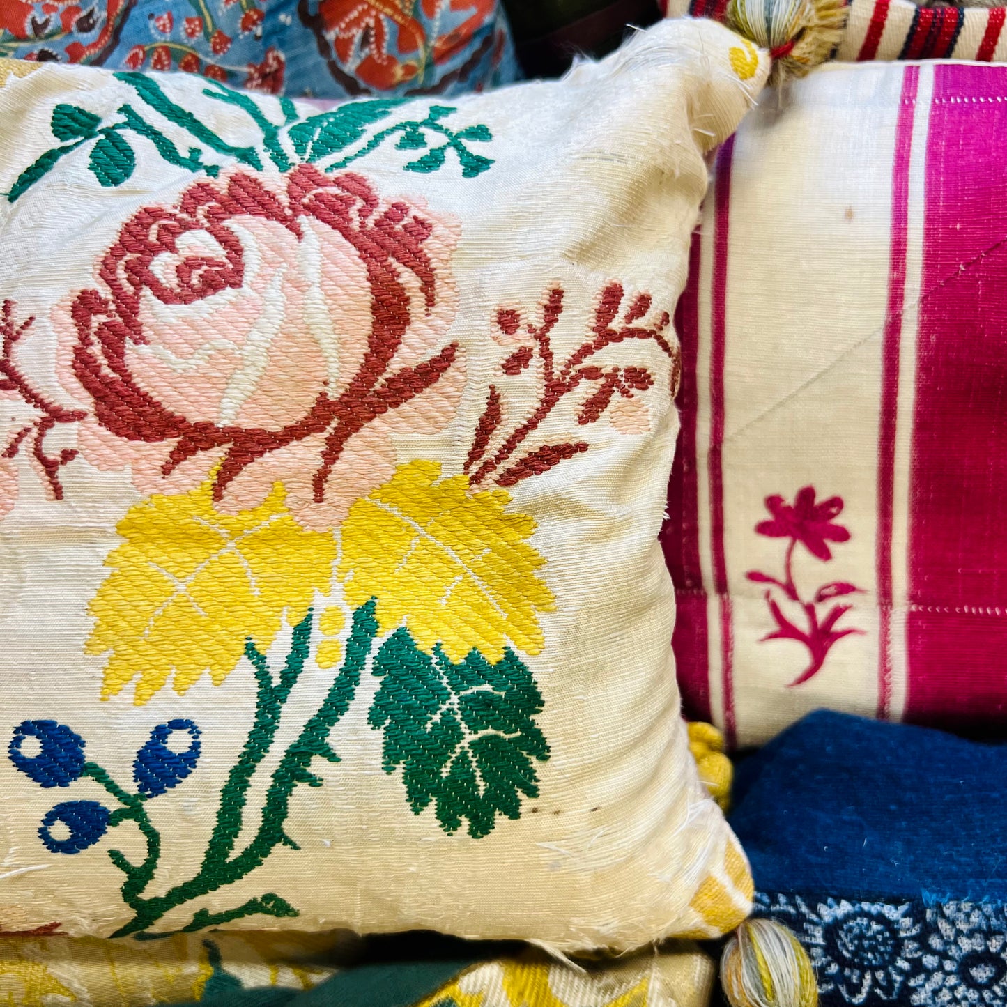 Indigo Mali Cloth Lavender pillow - XS