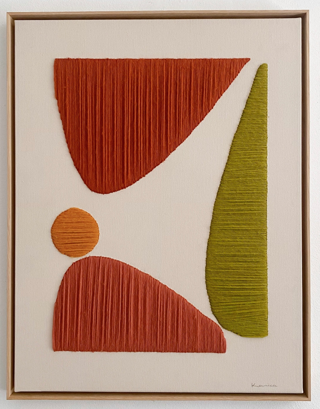Framed Bloomsbury Wool On Canvas