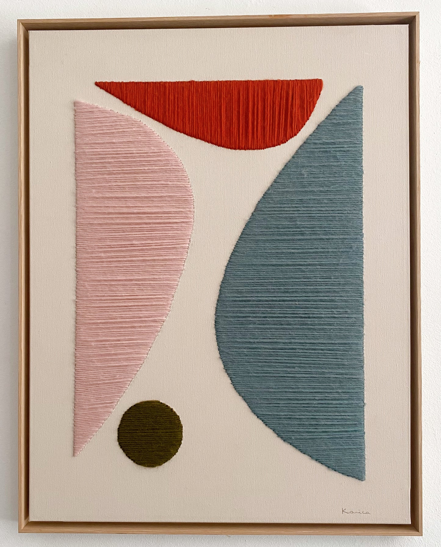 Framed Bloomsbury Wool On Canvas