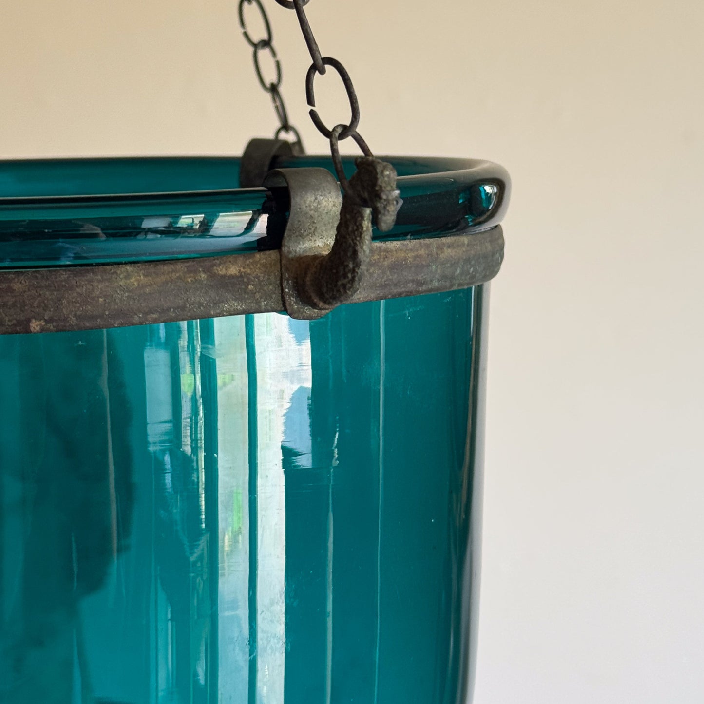 A 19th Century Glass Hundi Lantern