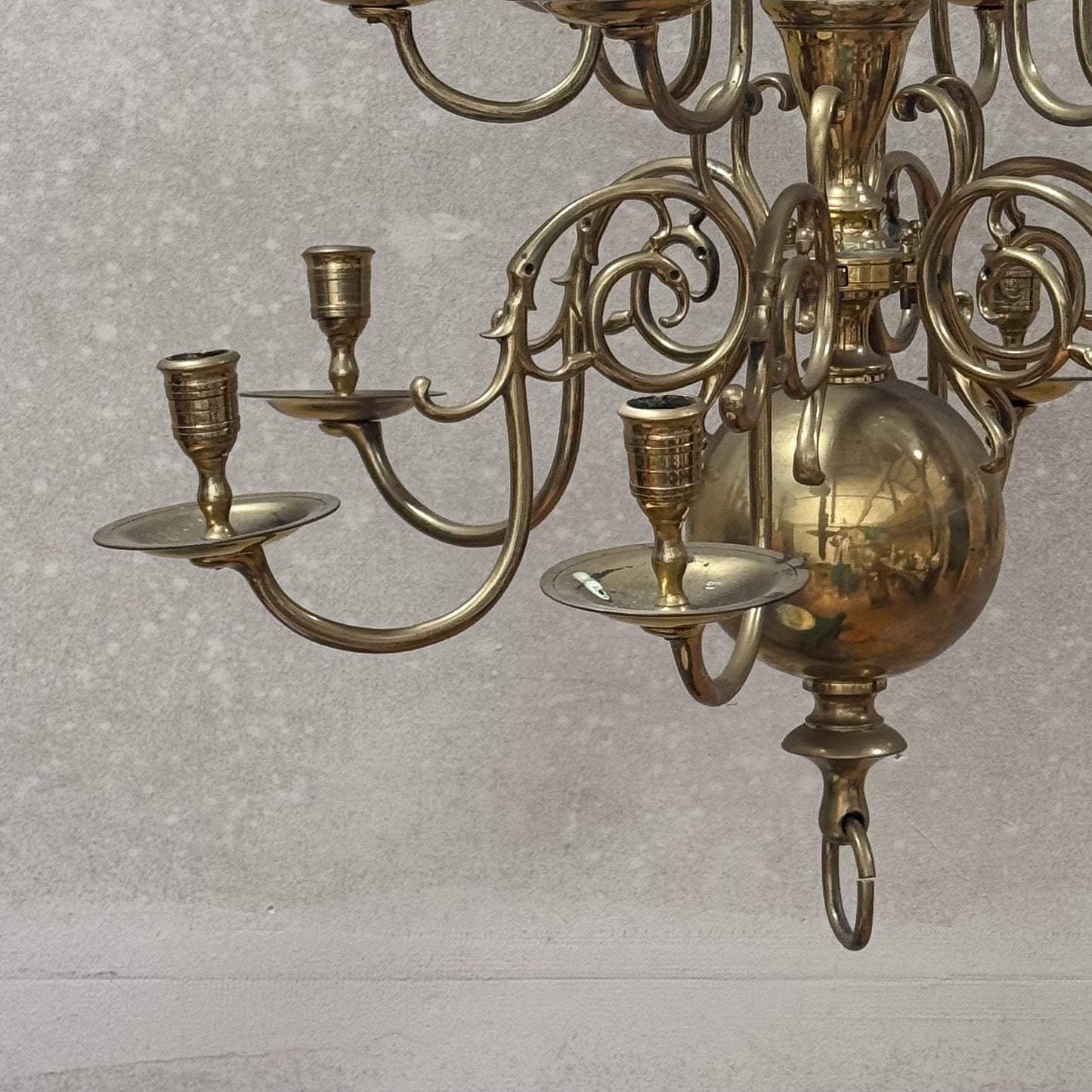 A 19th Century Dutch Style Brass Chandelier