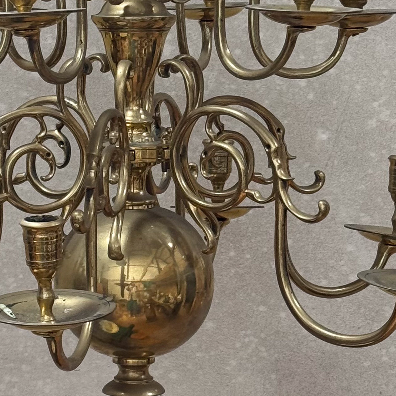 A 19th Century Dutch Style Brass Chandelier
