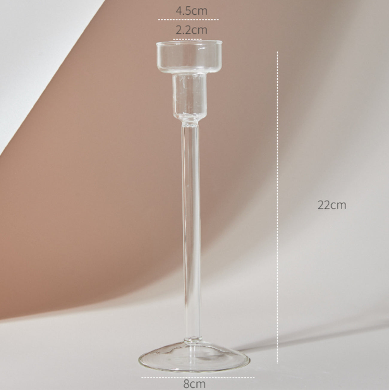 Clear Glass Candlestick