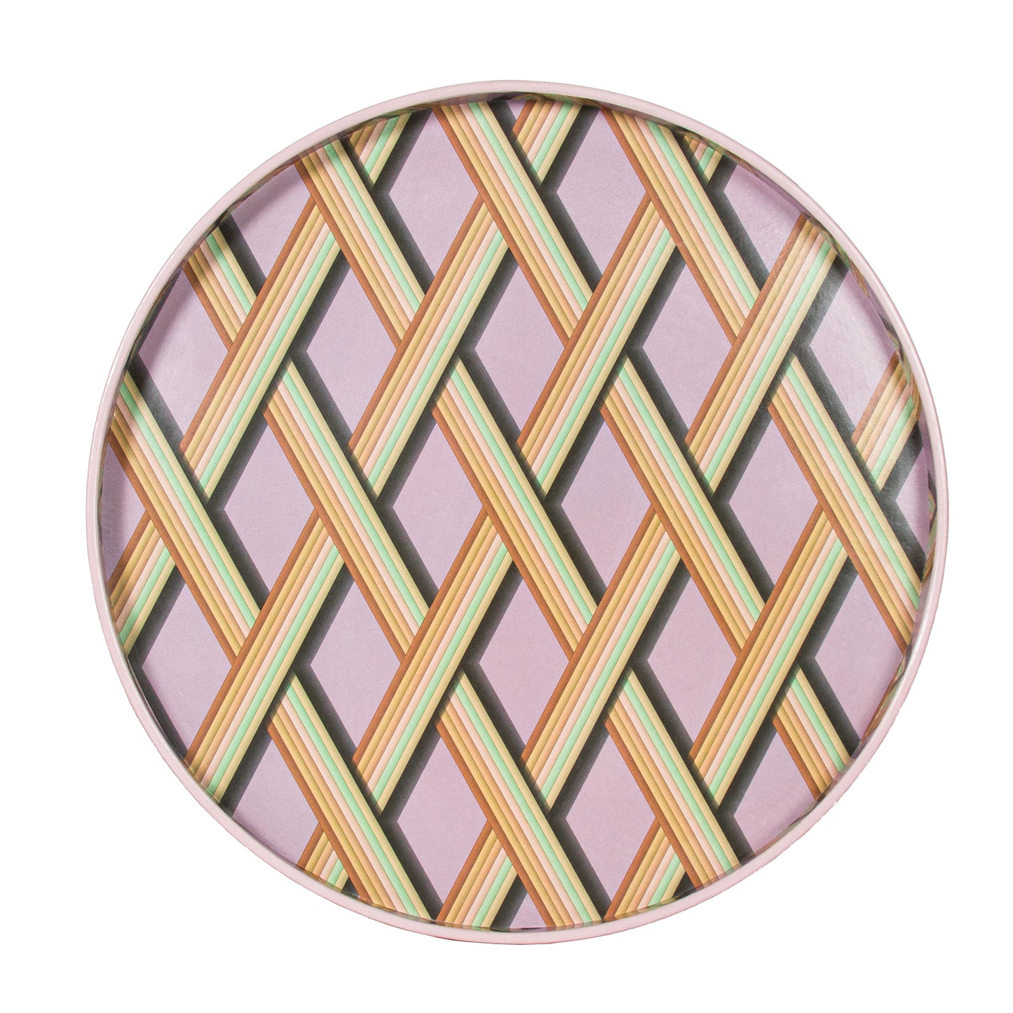 Large Trellis Work Tray - Mauve