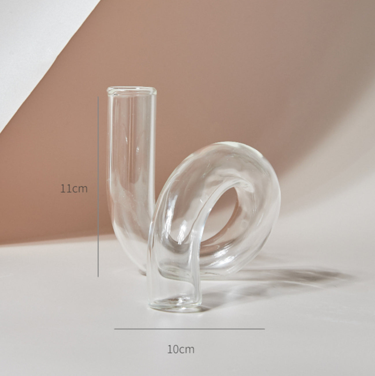 Clear Glass Candle Holder